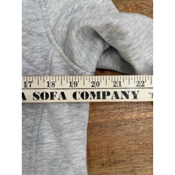 LL Bean Quilted Quarter Zip Womens Medium Jacket Sweater Pullover Gray Mock Neck - Picture 11 of 12